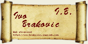 Ivo Braković vizit kartica